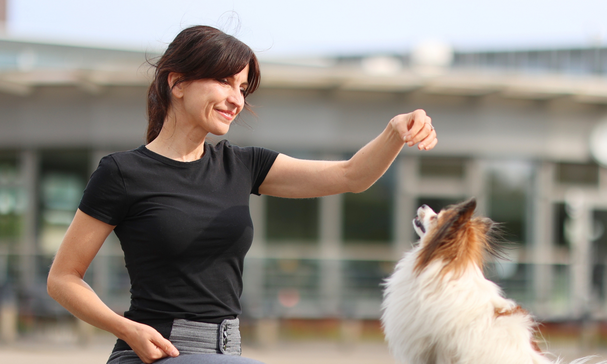 Filmhundtrainerin Nadin mit Penny